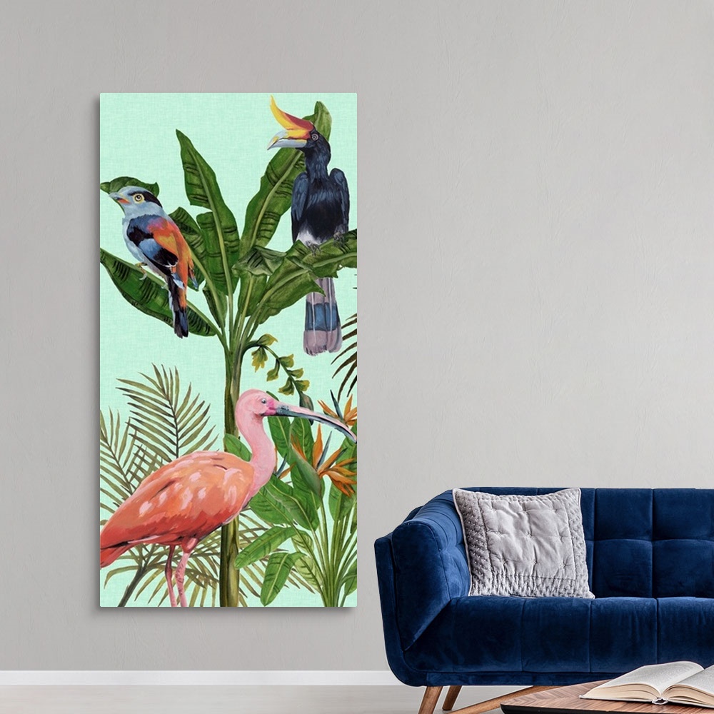 A modern room featuring Birds Paradise I