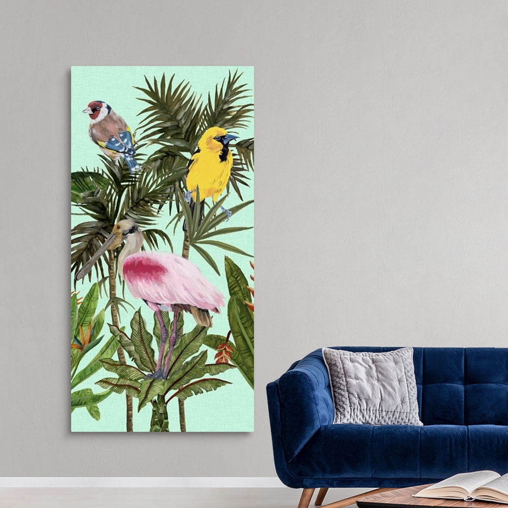 A modern room featuring Birds Paradise II