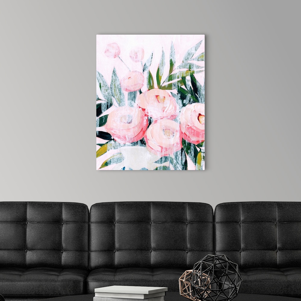 A modern room featuring Bleached Bouquet IV
