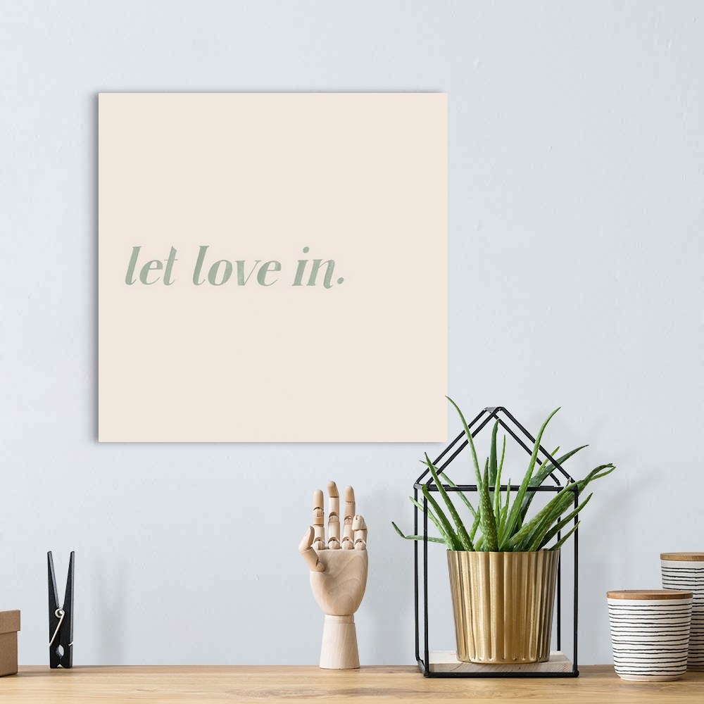 A bohemian room featuring Block Letter Affirmations I