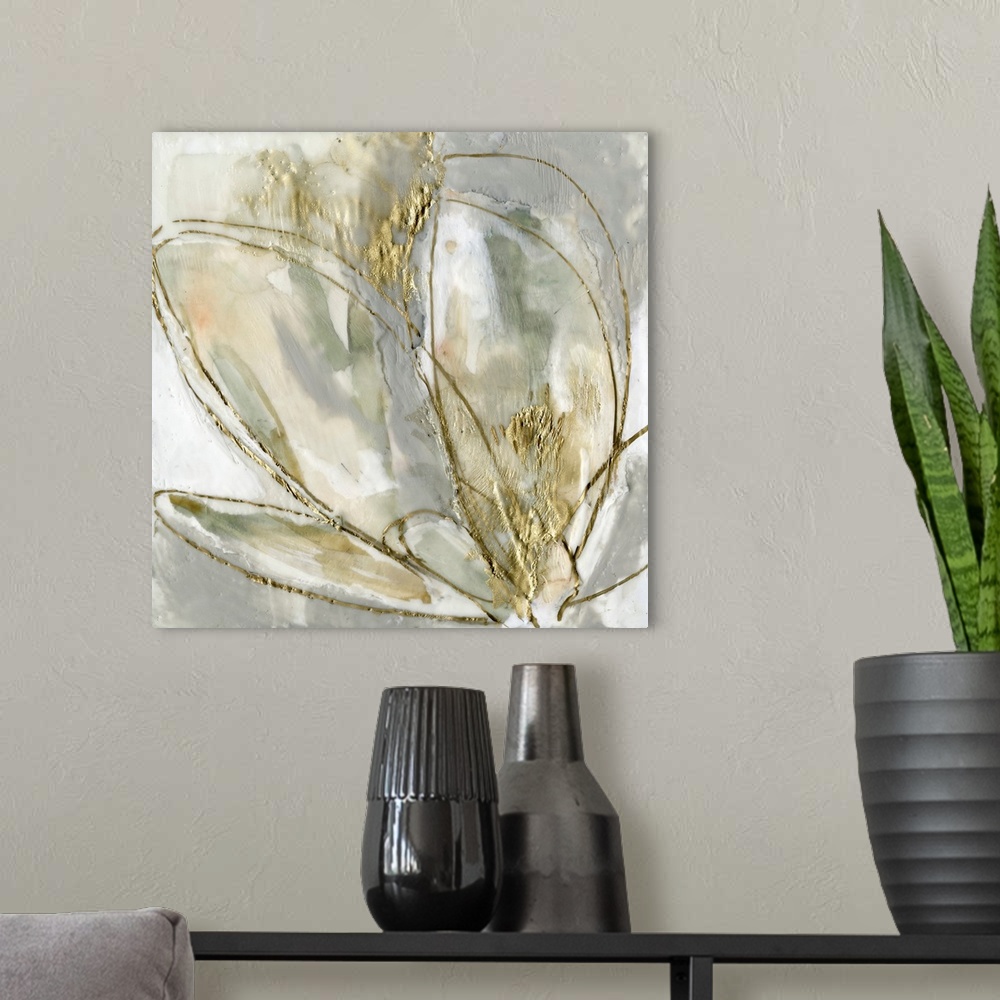 A modern room featuring Blooming Gold II