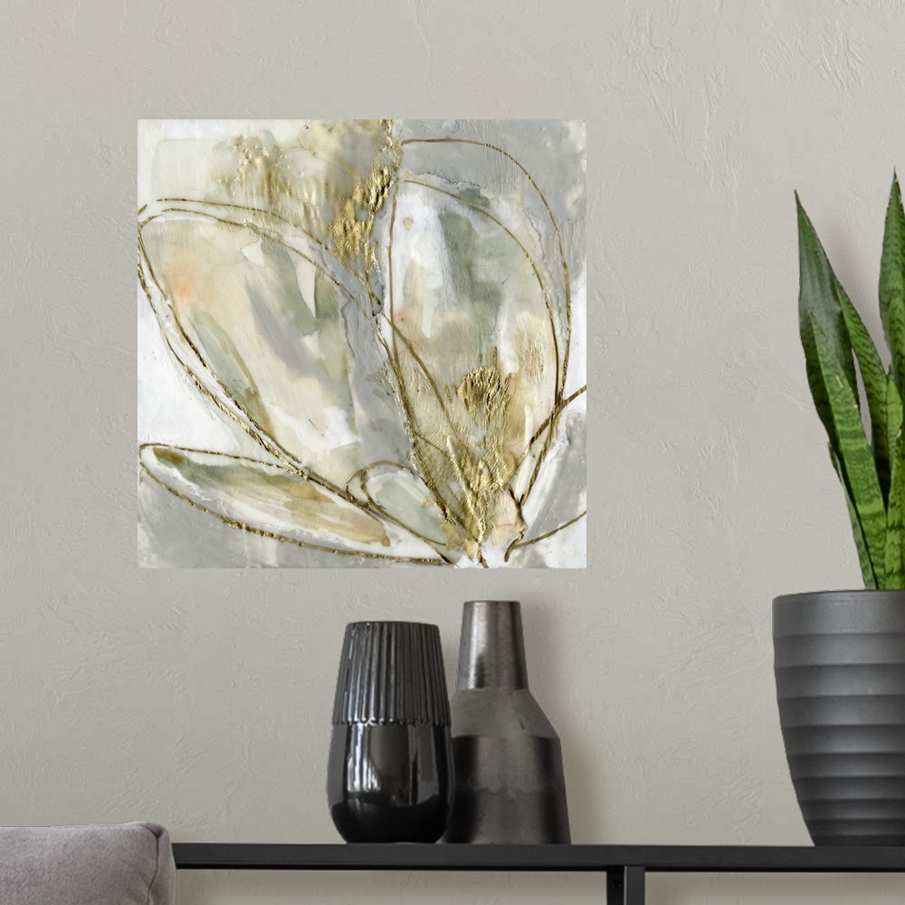 A modern room featuring Blooming Gold II