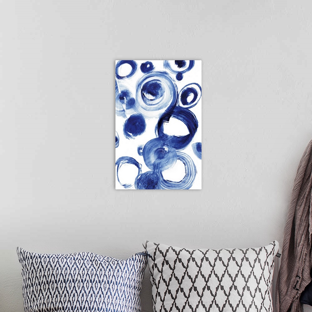 A bohemian room featuring Blue Circle Study IV
