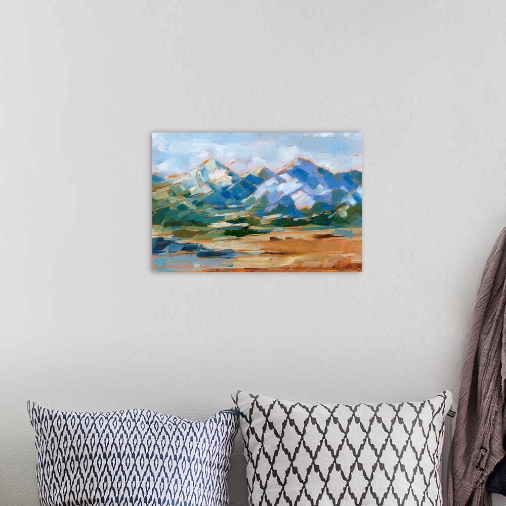 A bohemian room featuring Blue Mountain Peaks II