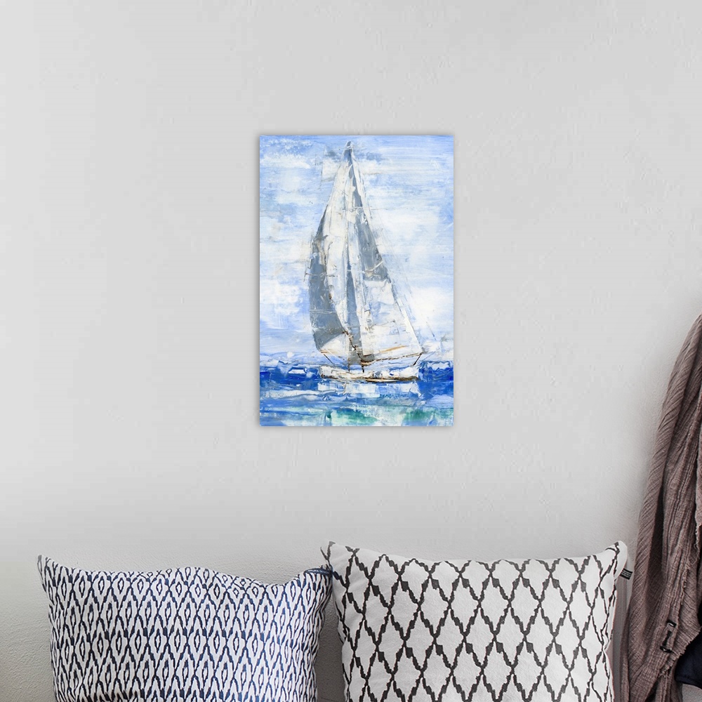 A bohemian room featuring Blue Sails I