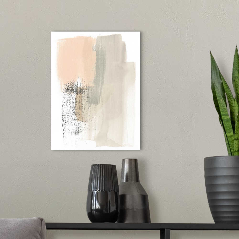 A modern room featuring Blush Abstract I