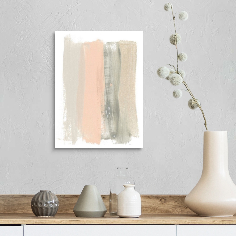 A farmhouse room featuring Blush Abstract II