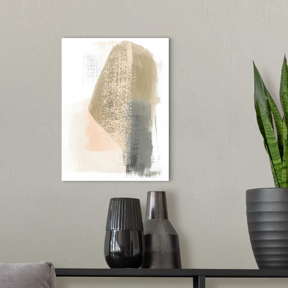 A modern room featuring Blush Abstract III