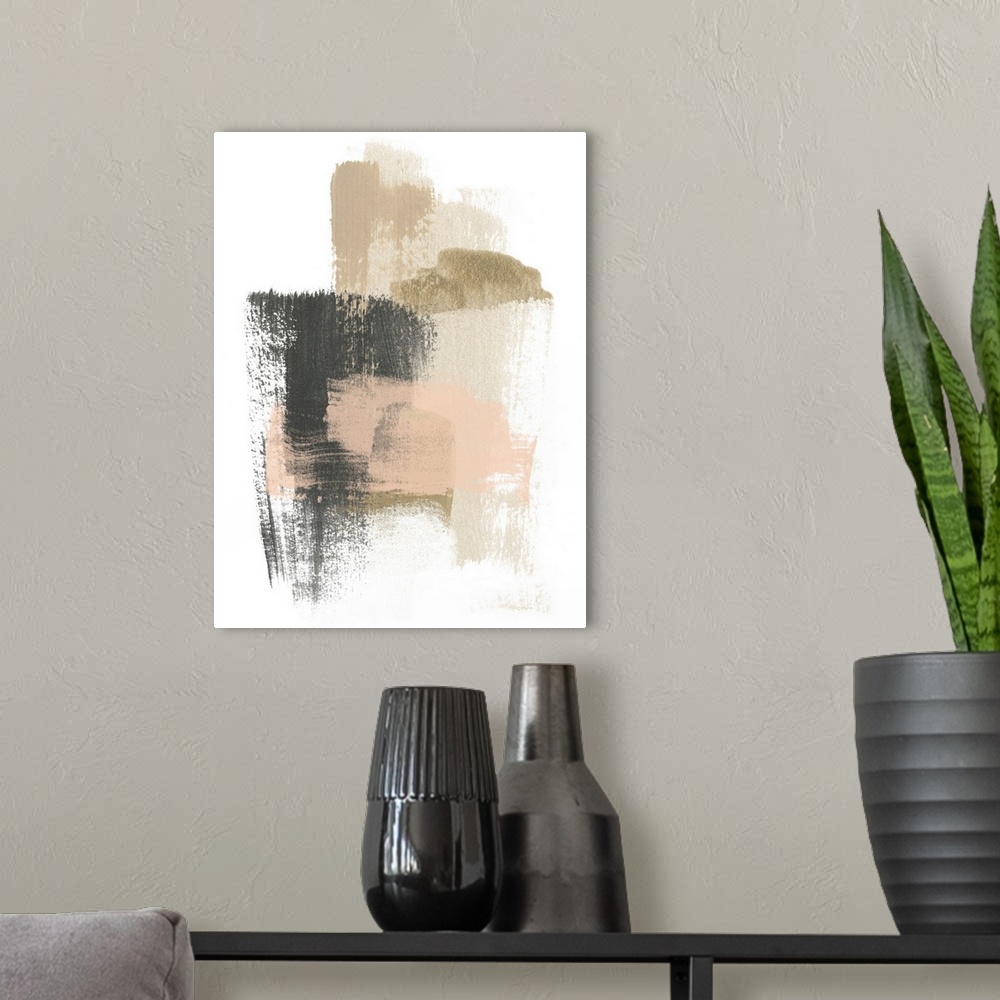 A modern room featuring Blush Abstract IX