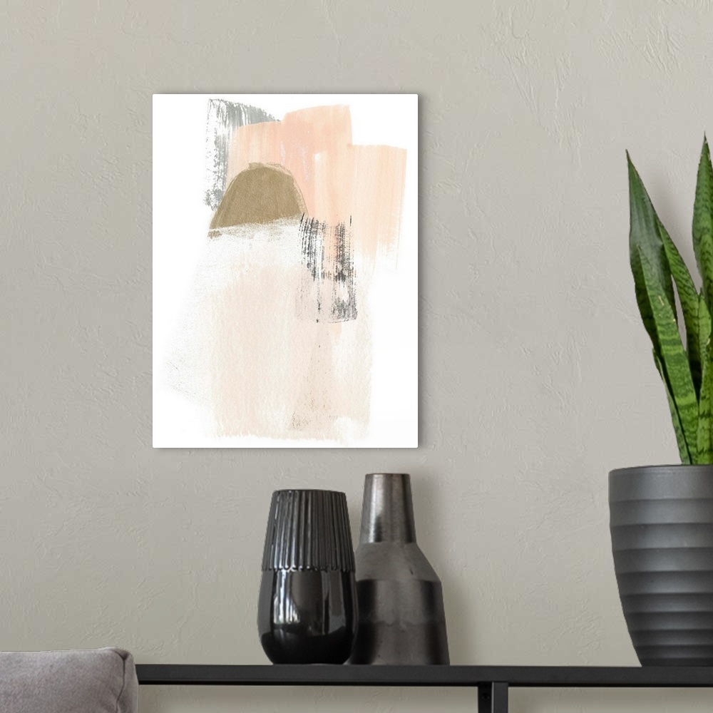 A modern room featuring Blush Abstract V