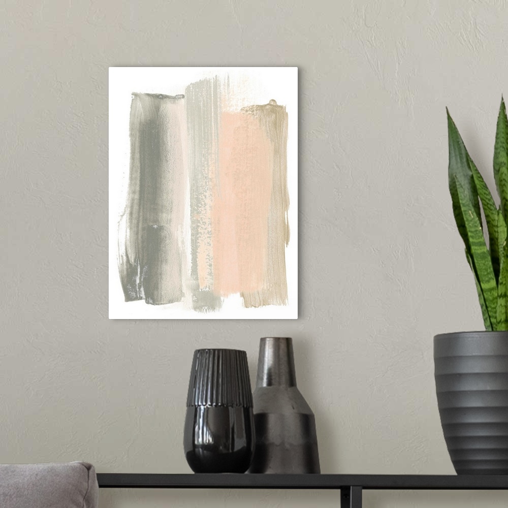 A modern room featuring Blush Abstract VIII