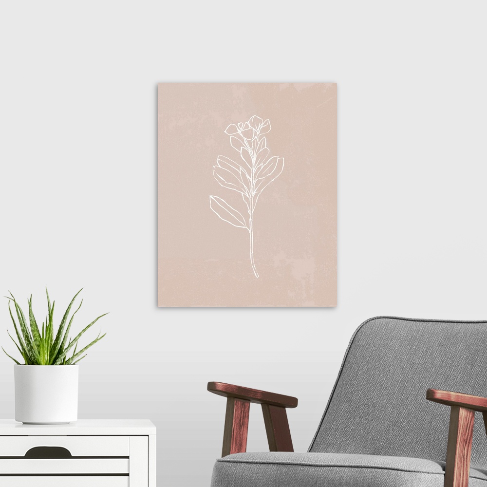 A modern room featuring Blush Bloom I