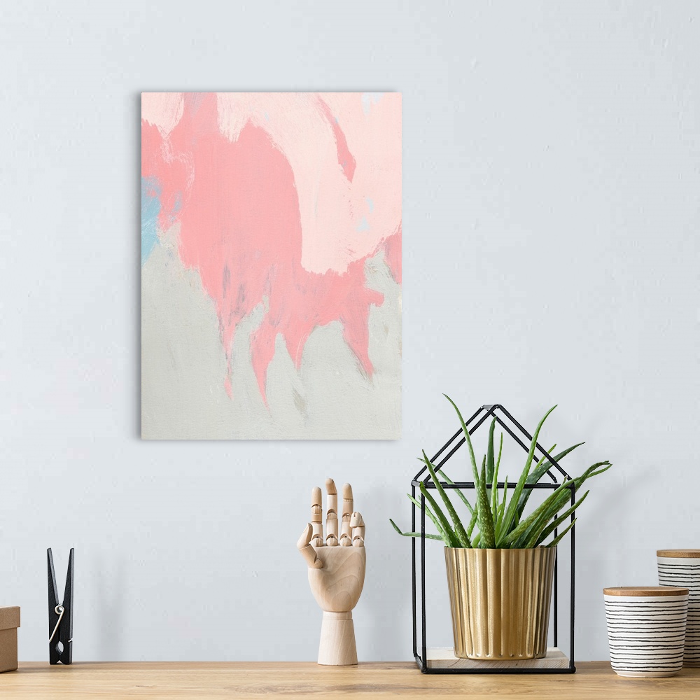 A bohemian room featuring Blushing Abstract II