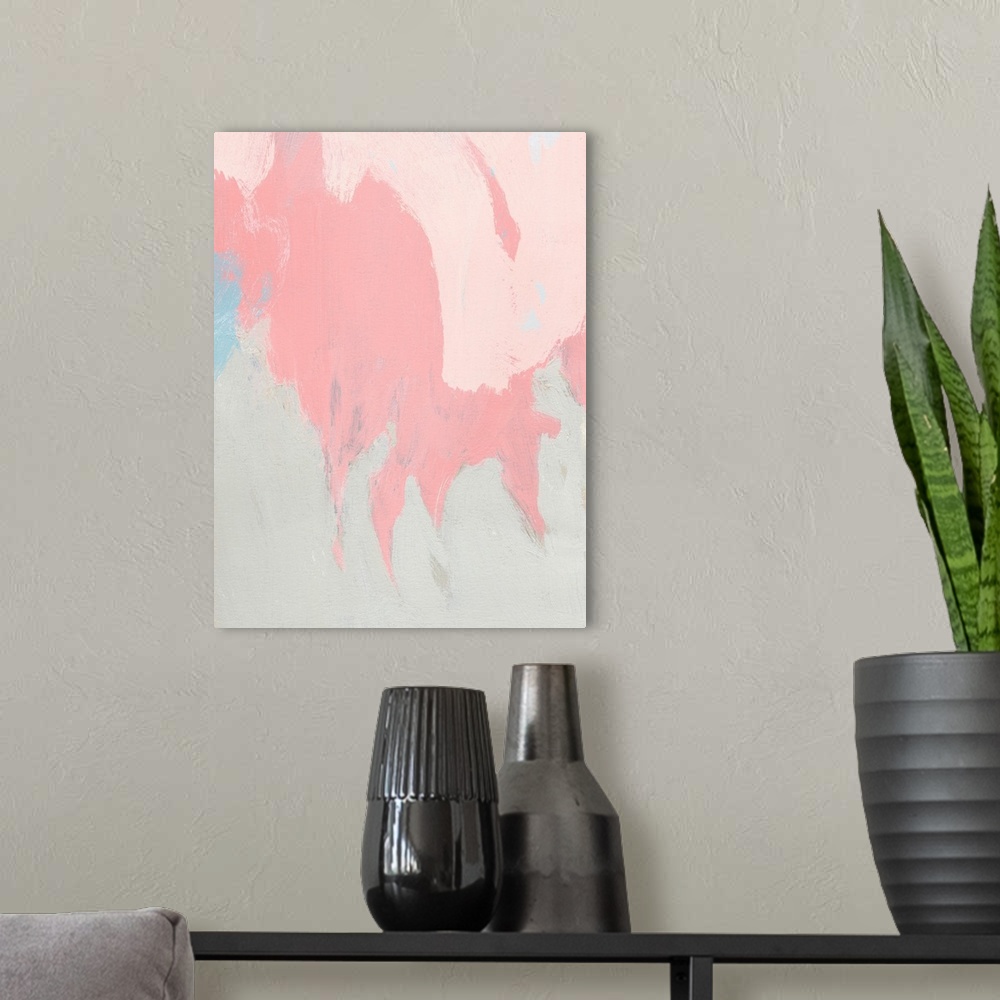 A modern room featuring Blushing Abstract II