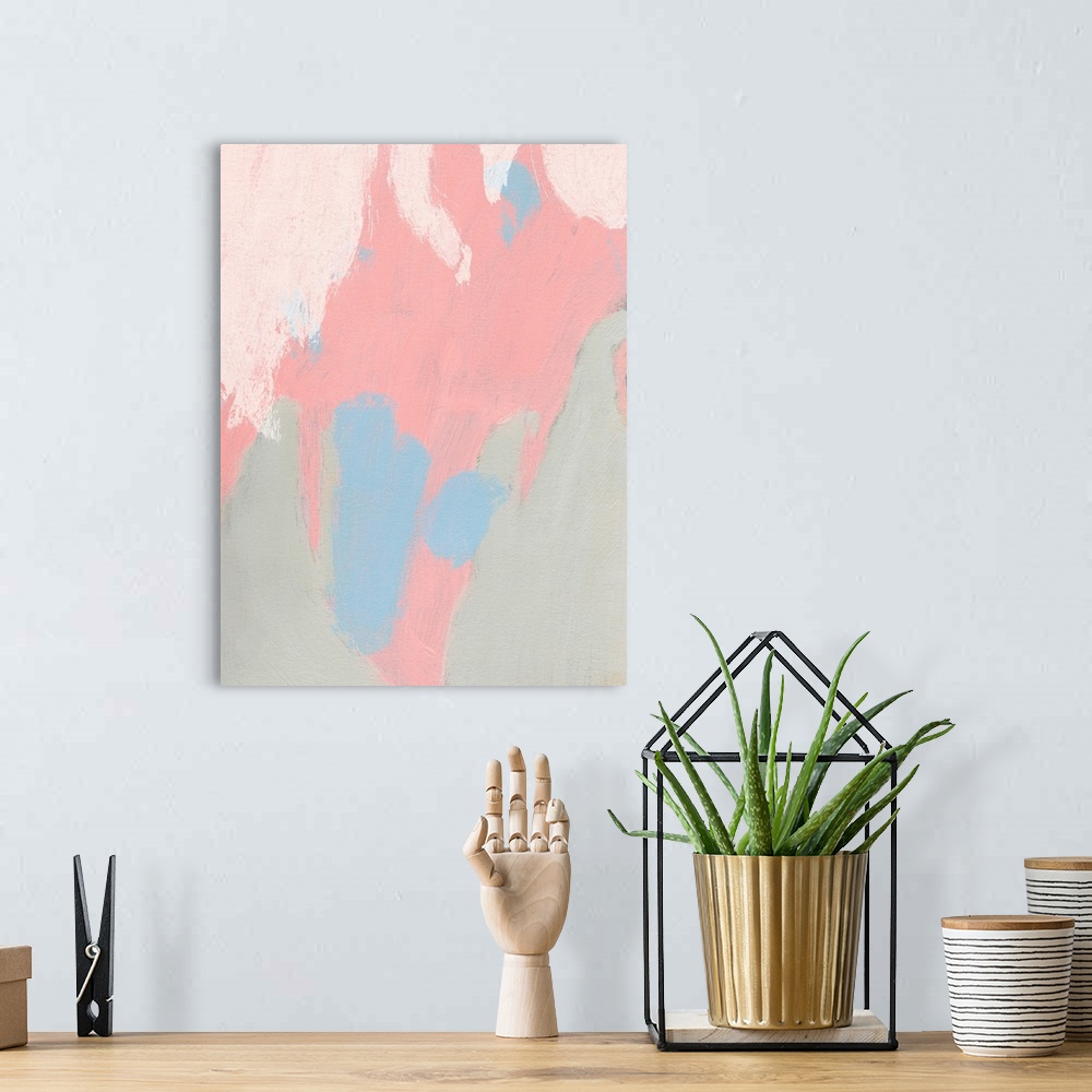 A bohemian room featuring Blushing Abstract III