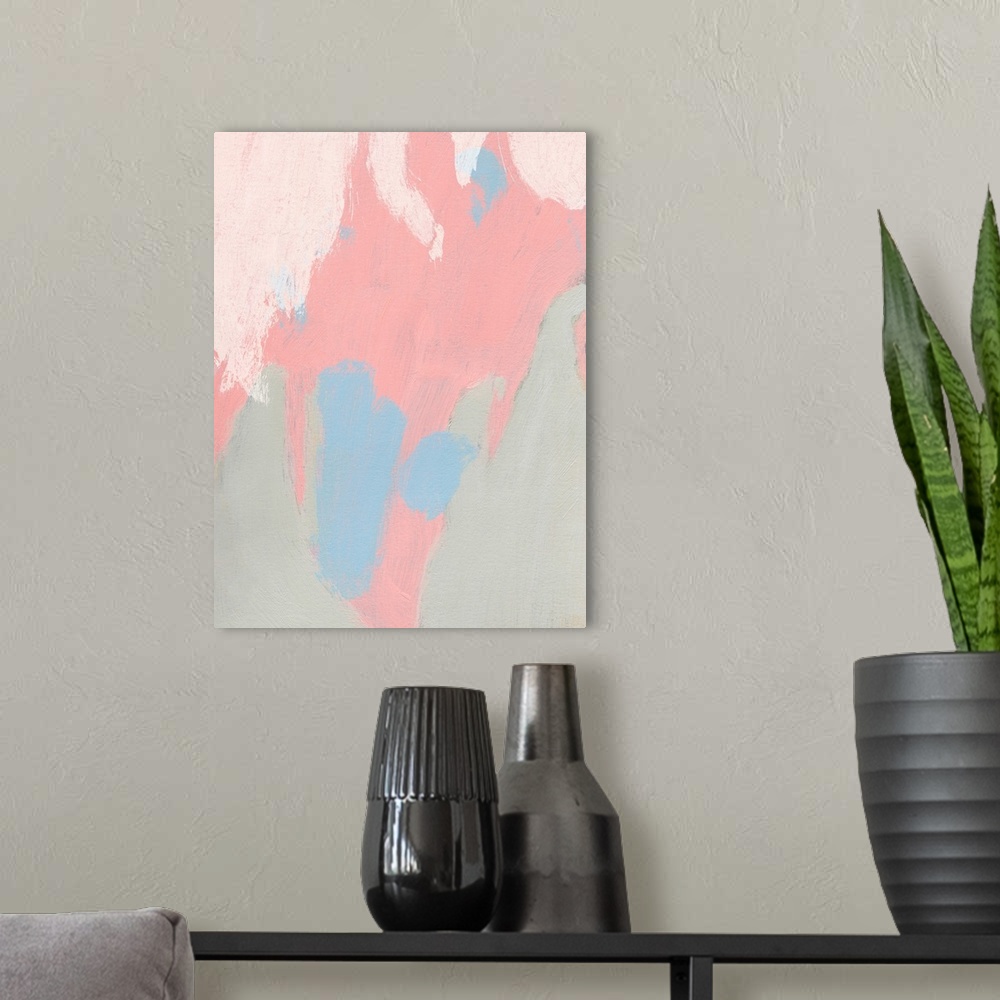 A modern room featuring Blushing Abstract III