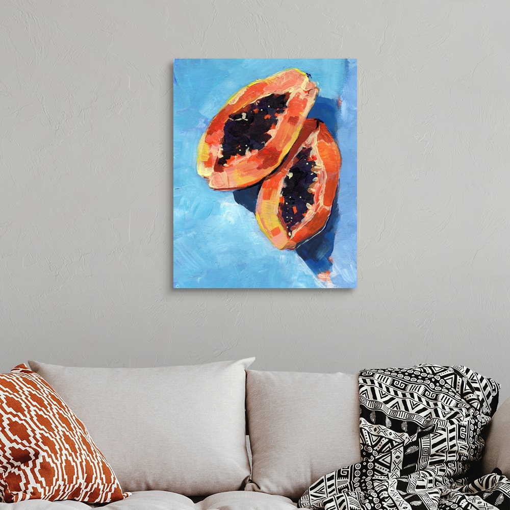 A bohemian room featuring Bold Papaya I