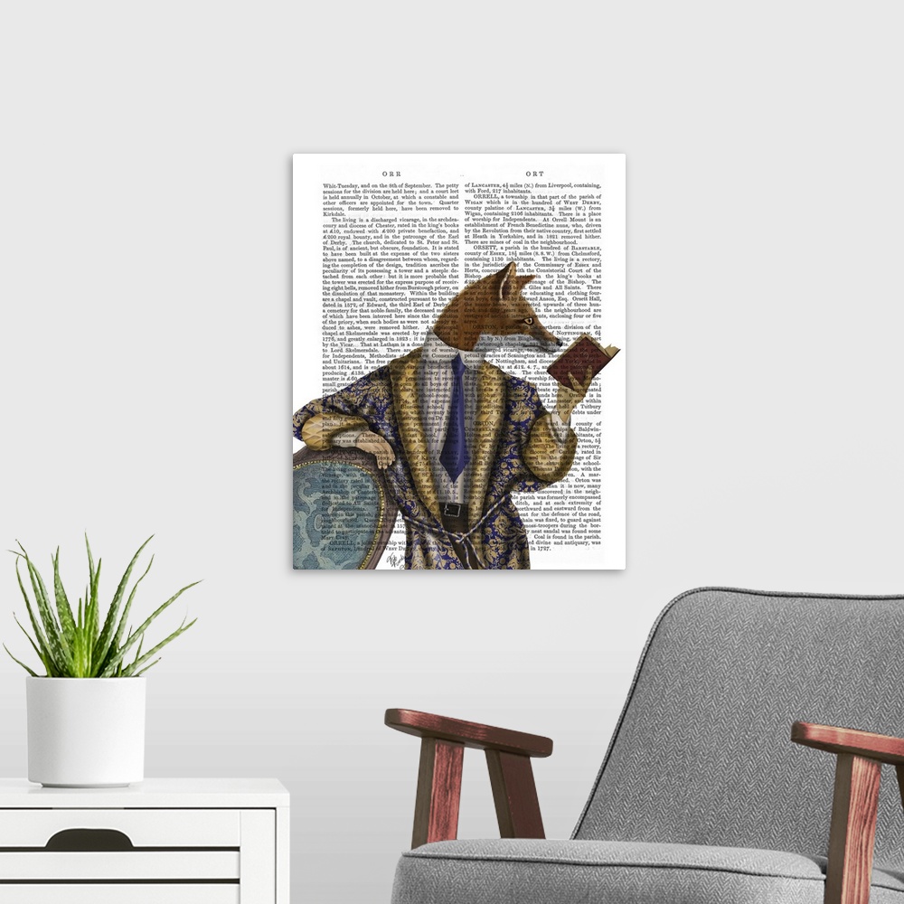 A modern room featuring Book Reader Fox