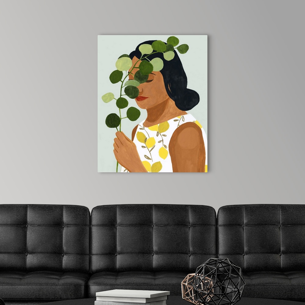 A modern room featuring Botany Portrait II