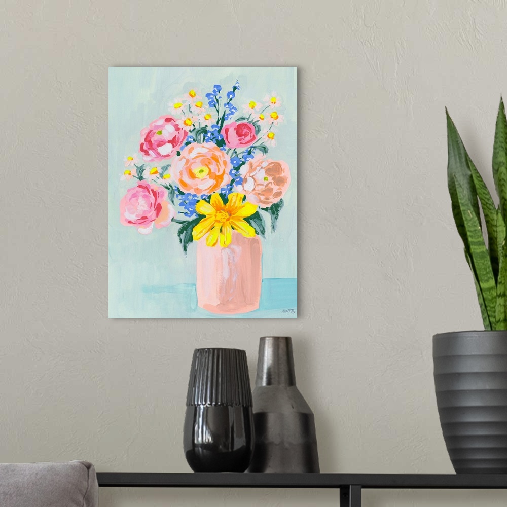 A modern room featuring Bouquet In Vase