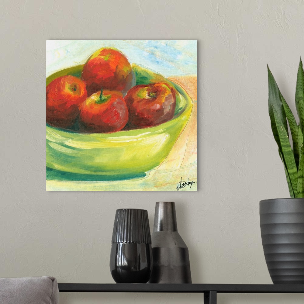 A modern room featuring Bowl of Fruit III