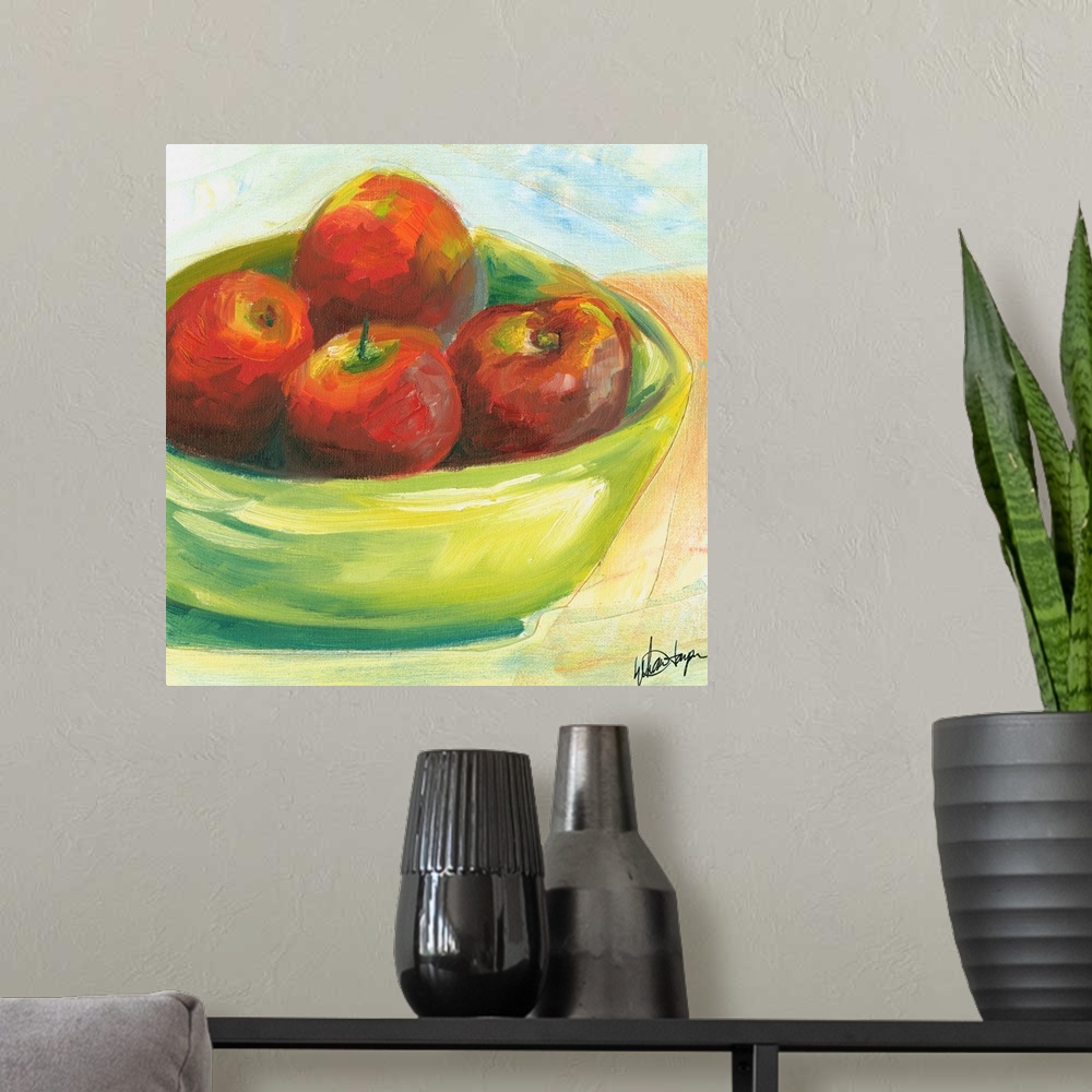 A modern room featuring Bowl of Fruit III