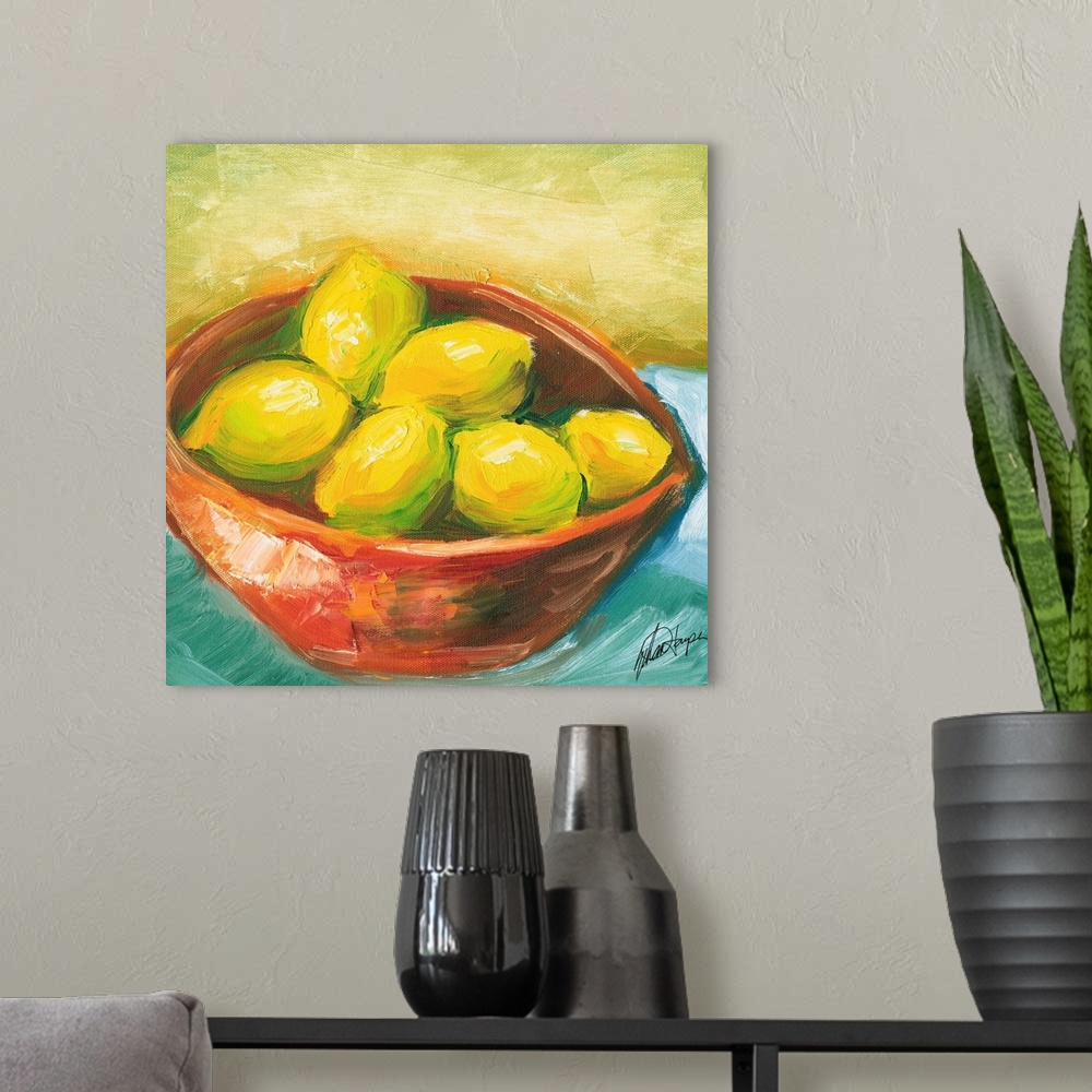 A modern room featuring Bowl of Fruit IV