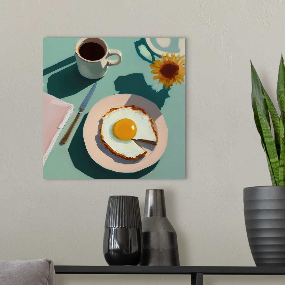 A modern room featuring Breakfast With You