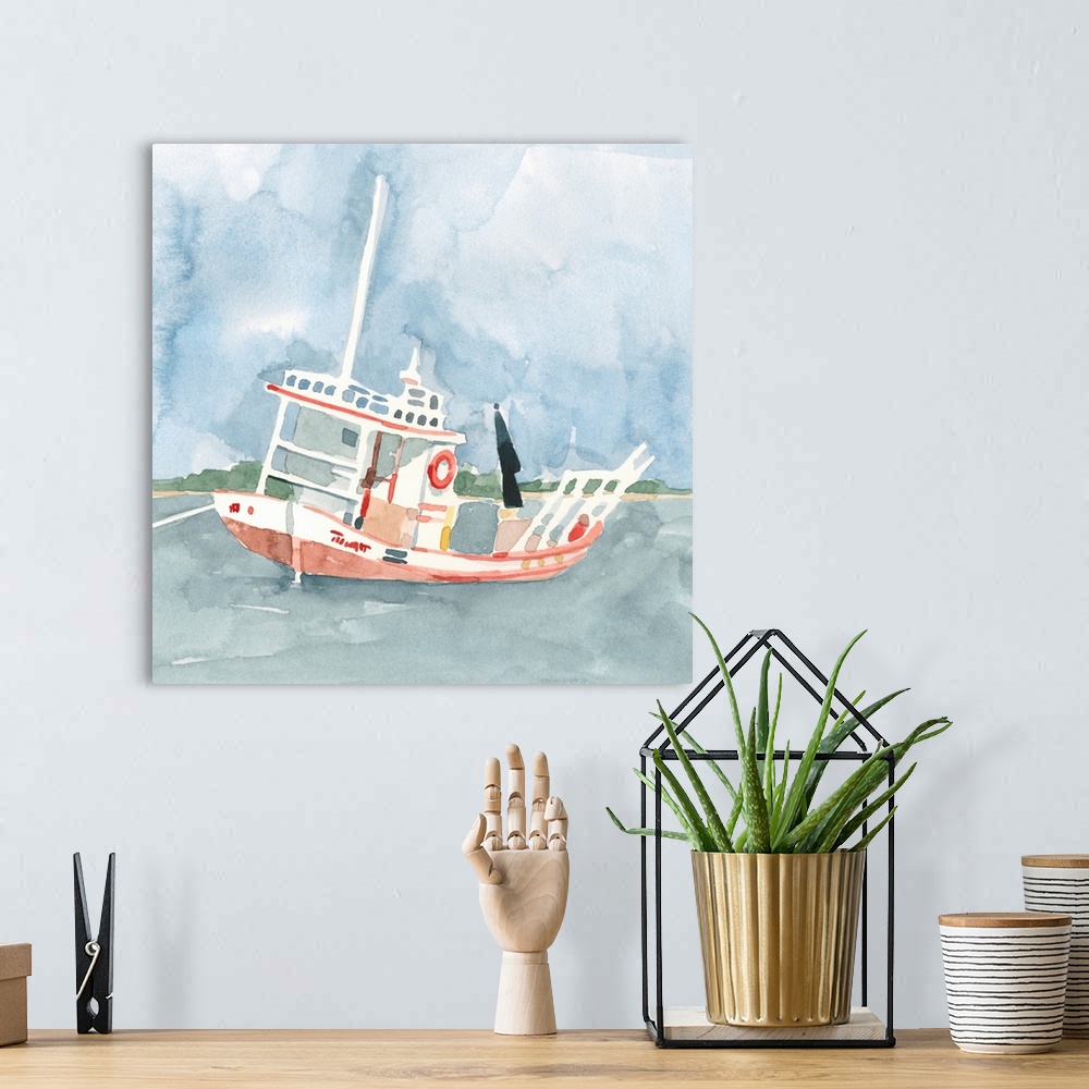 A bohemian room featuring Bright Fishing Boat II