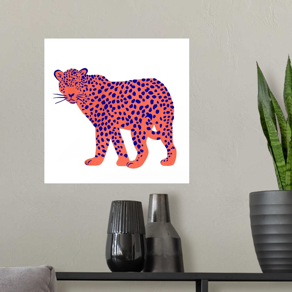 A modern room featuring Bright Leopard I
