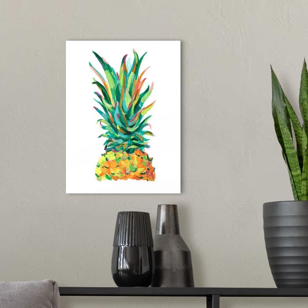 A modern room featuring Bright Pop Pineapple I