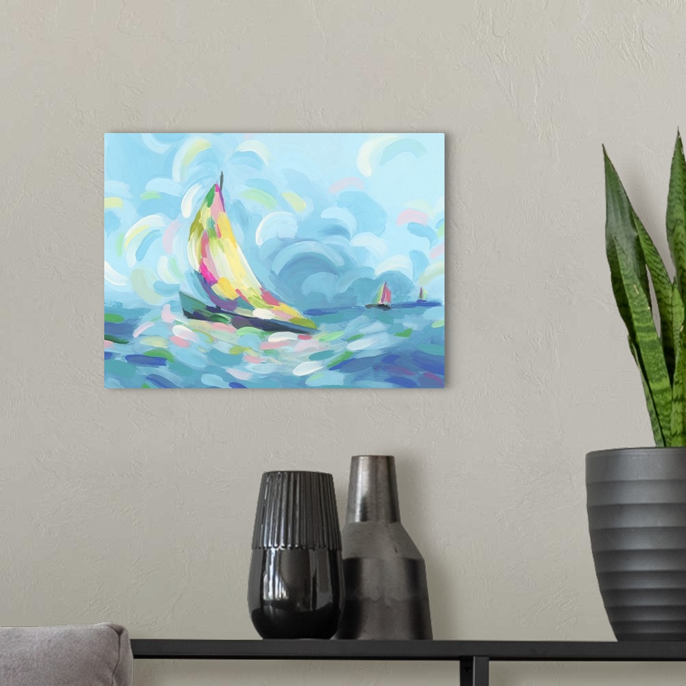 A modern room featuring Bright Sails I
