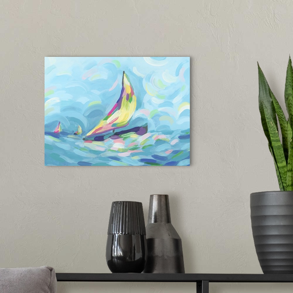 A modern room featuring Bright Sails II