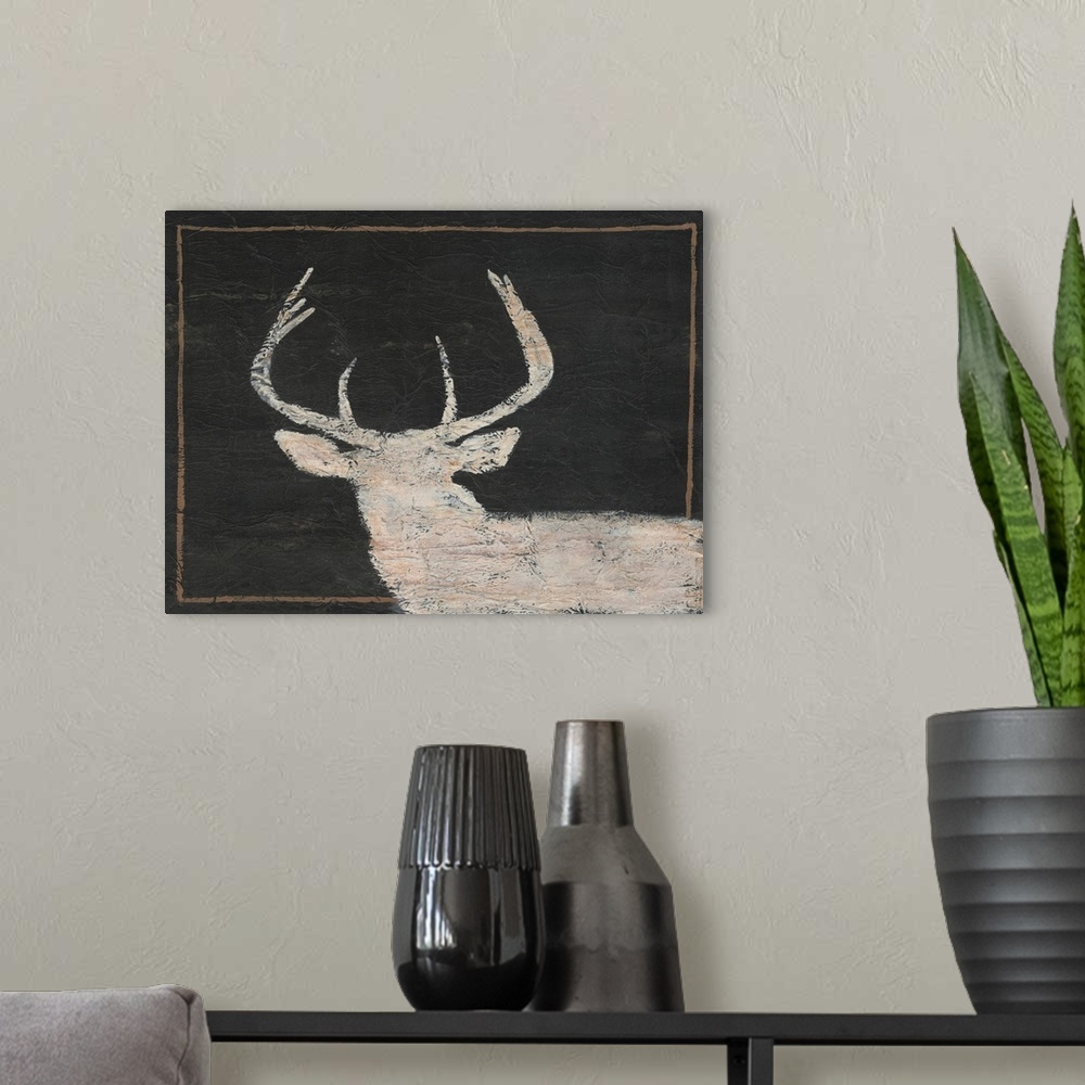 A modern room featuring Brow Tine Deer I