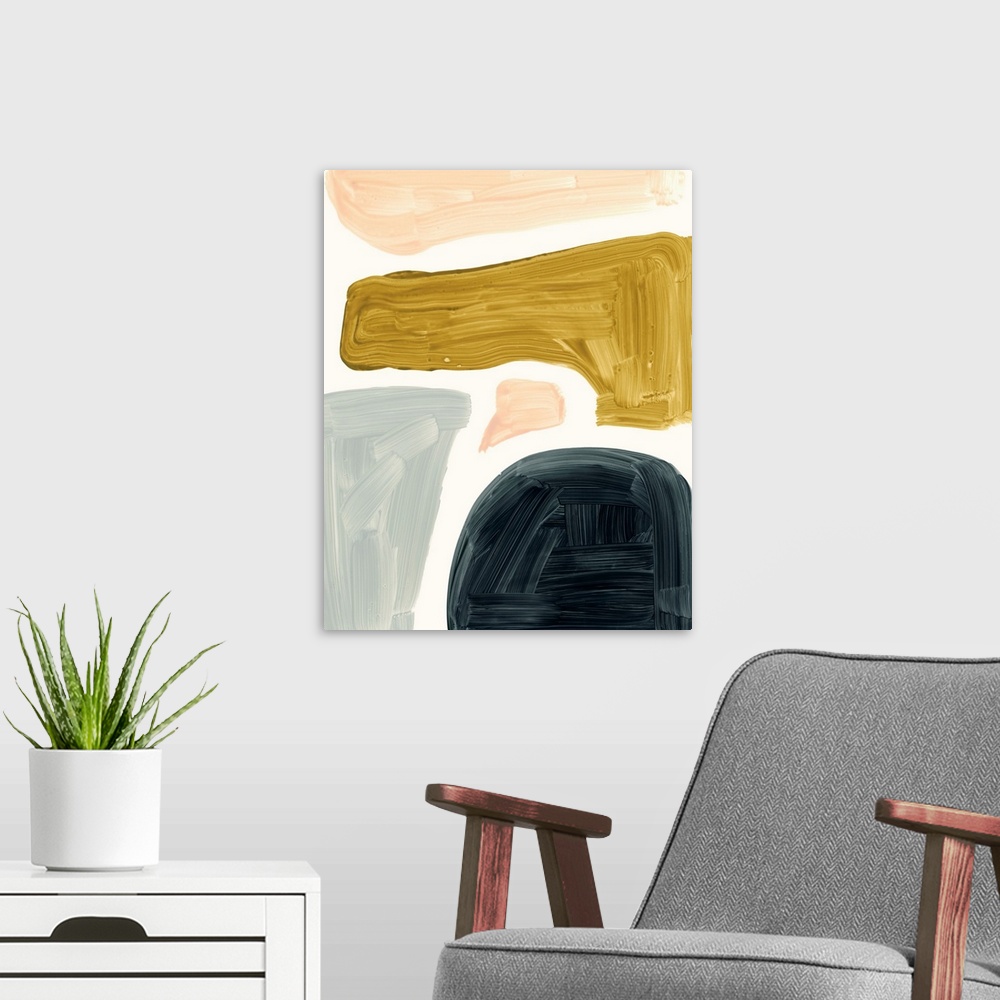 A modern room featuring Brushy Shapes II
