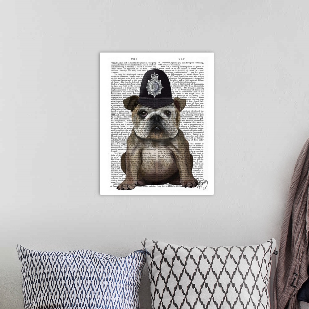 A bohemian room featuring Bulldog Policeman