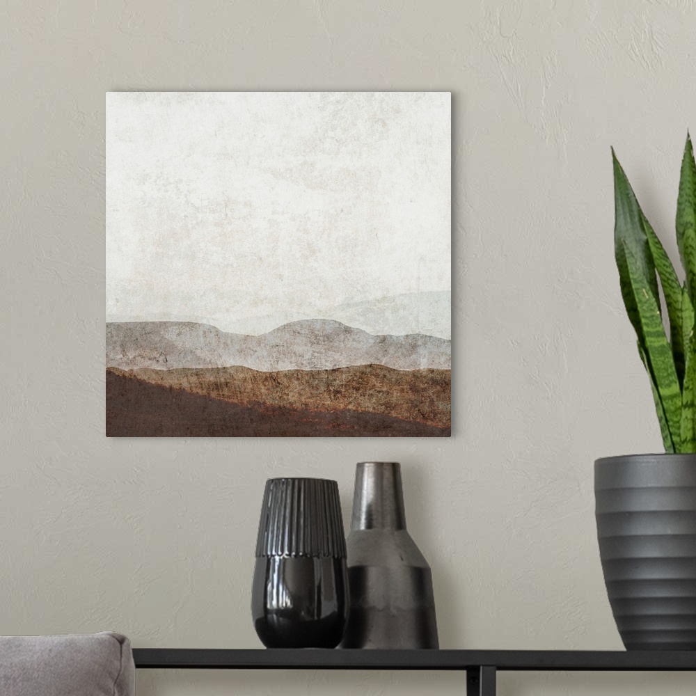 A modern room featuring Burnished Mountains I