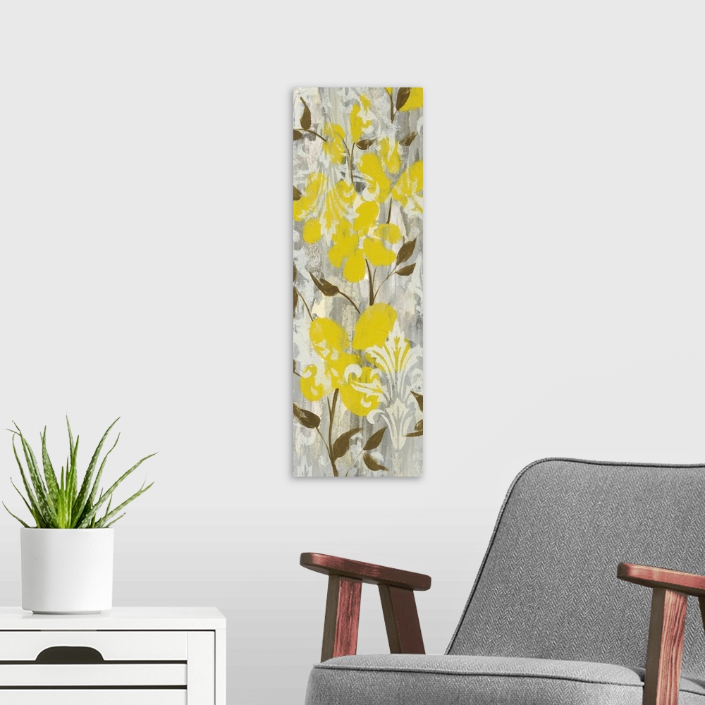 A modern room featuring Buttercups on Grey I