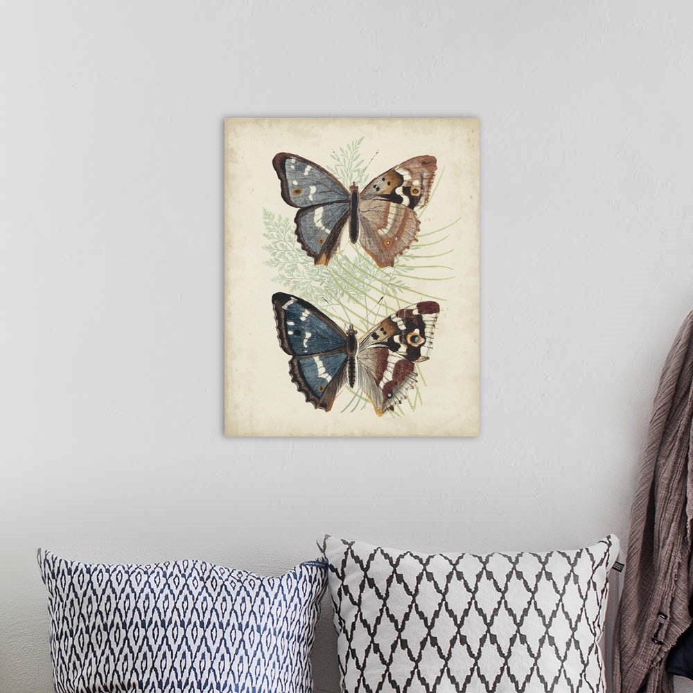 A bohemian room featuring Butterflies and Ferns IV