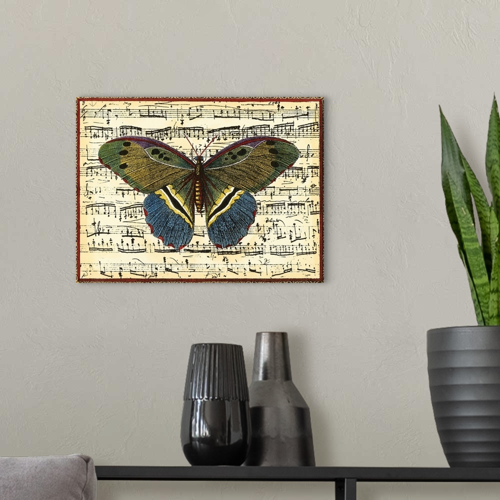 A modern room featuring Butterfly Harmony II