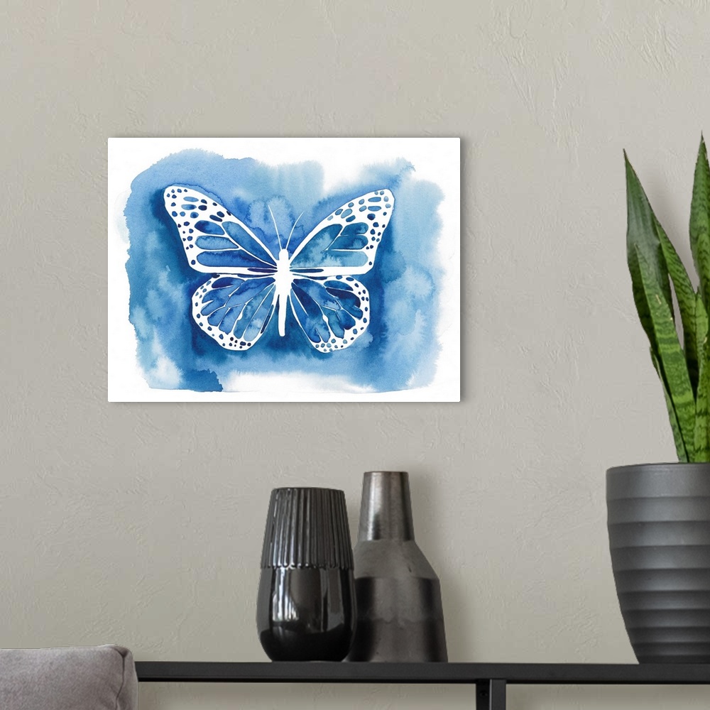 A modern room featuring Butterfly Inkling I