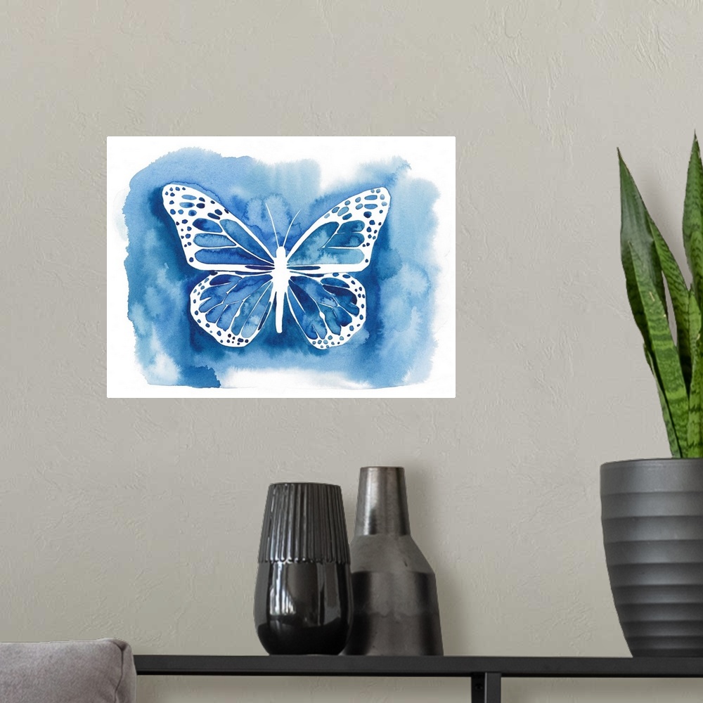 A modern room featuring Butterfly Inkling I