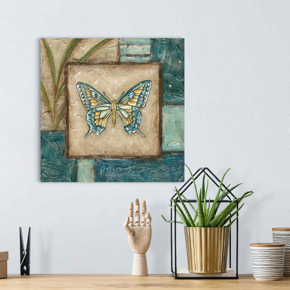 A bohemian room featuring Butterfly Montage I
