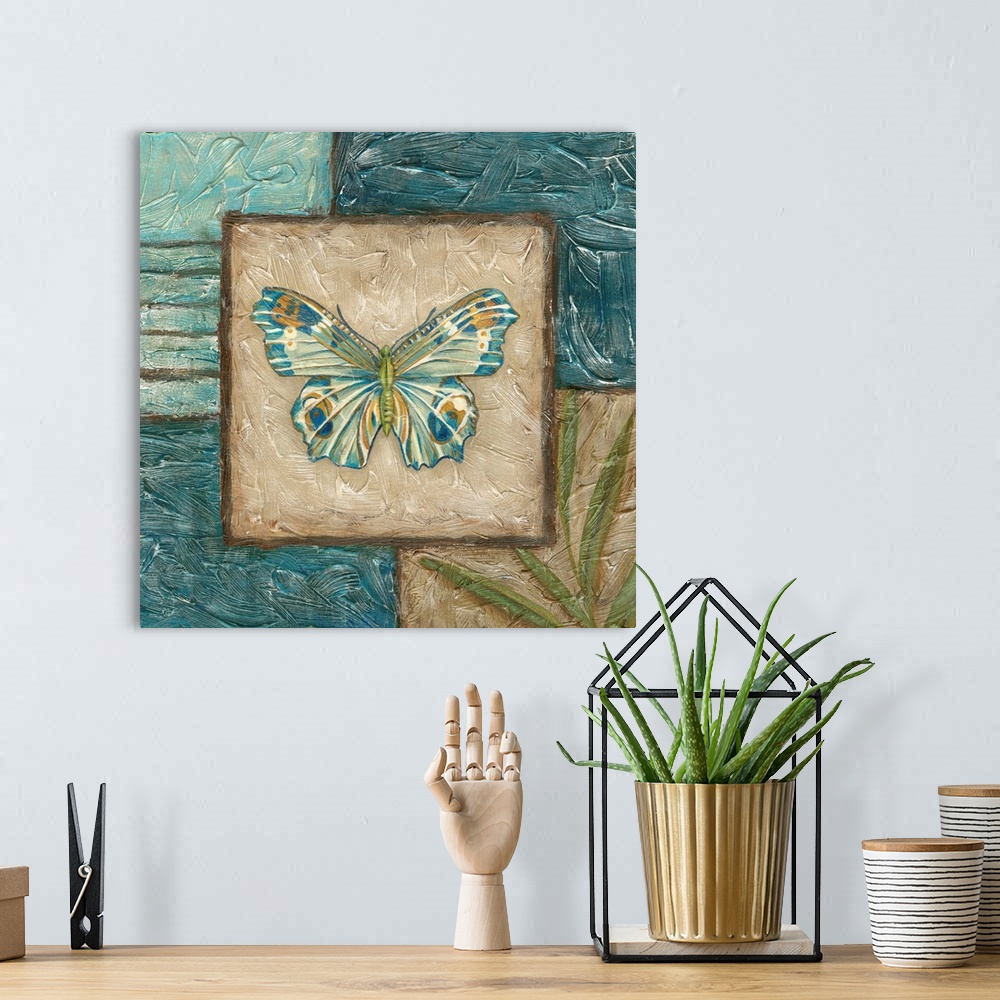 A bohemian room featuring Butterfly Montage II