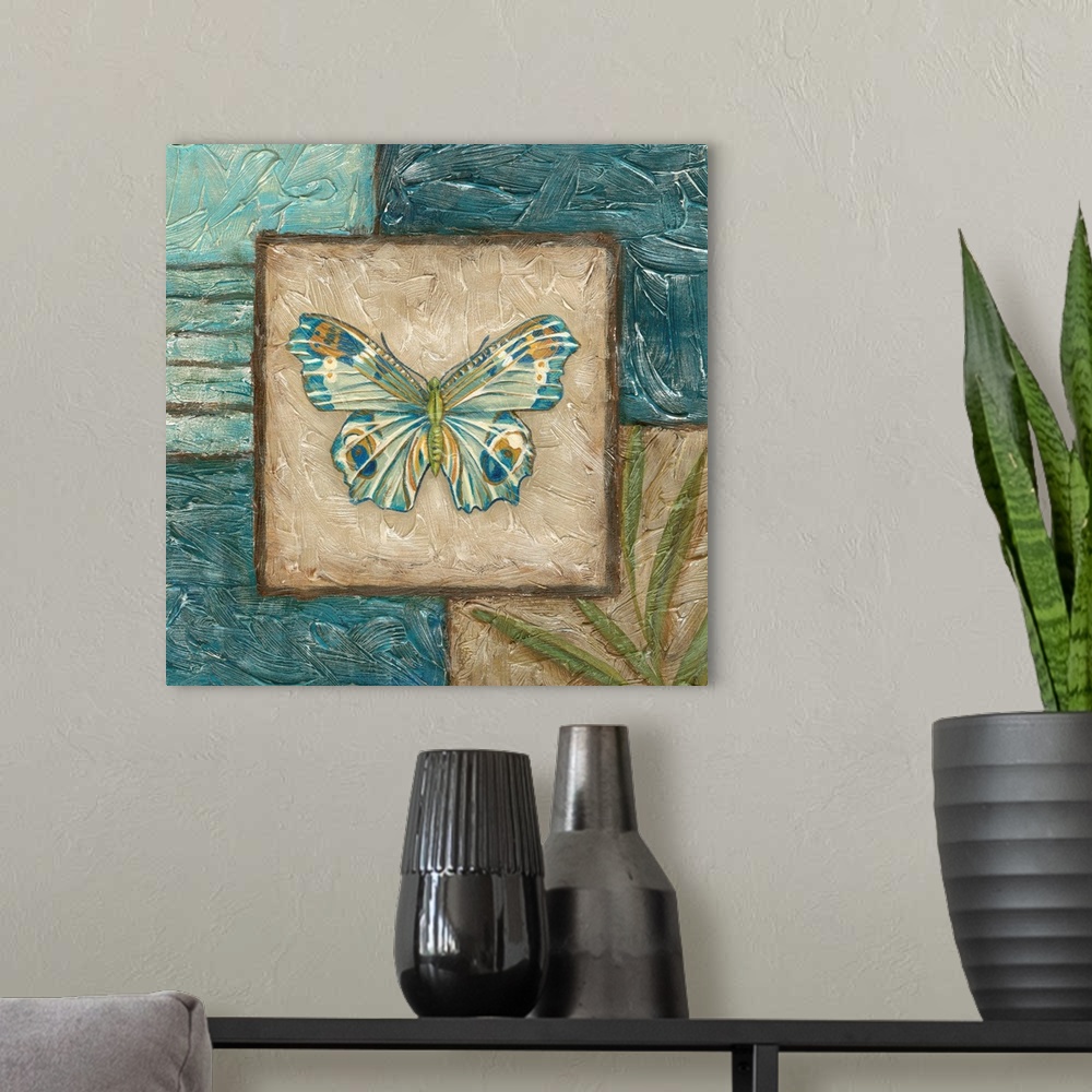 A modern room featuring Butterfly Montage II