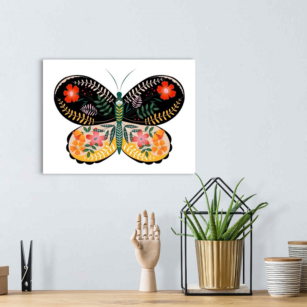 A bohemian room featuring Butterfly Petals I