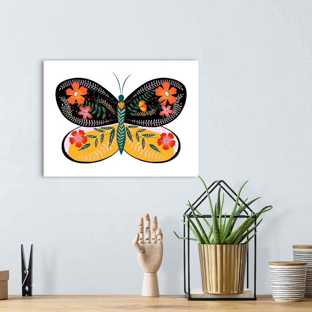 A bohemian room featuring Butterfly Petals II