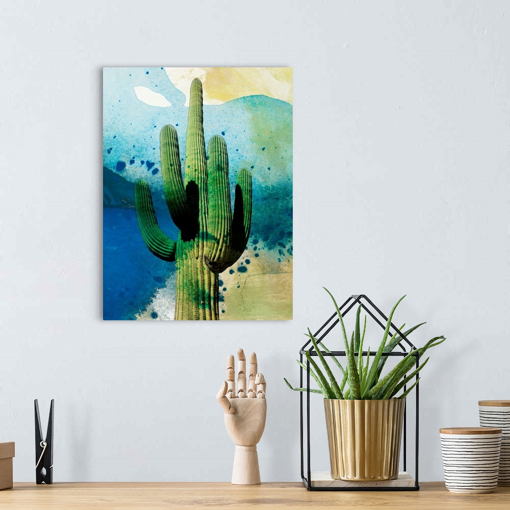 A bohemian room featuring Cactus Abstract