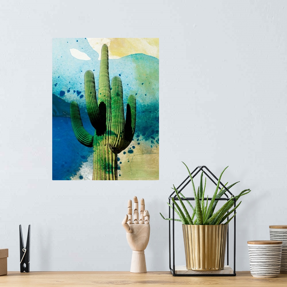 A bohemian room featuring Cactus Abstract