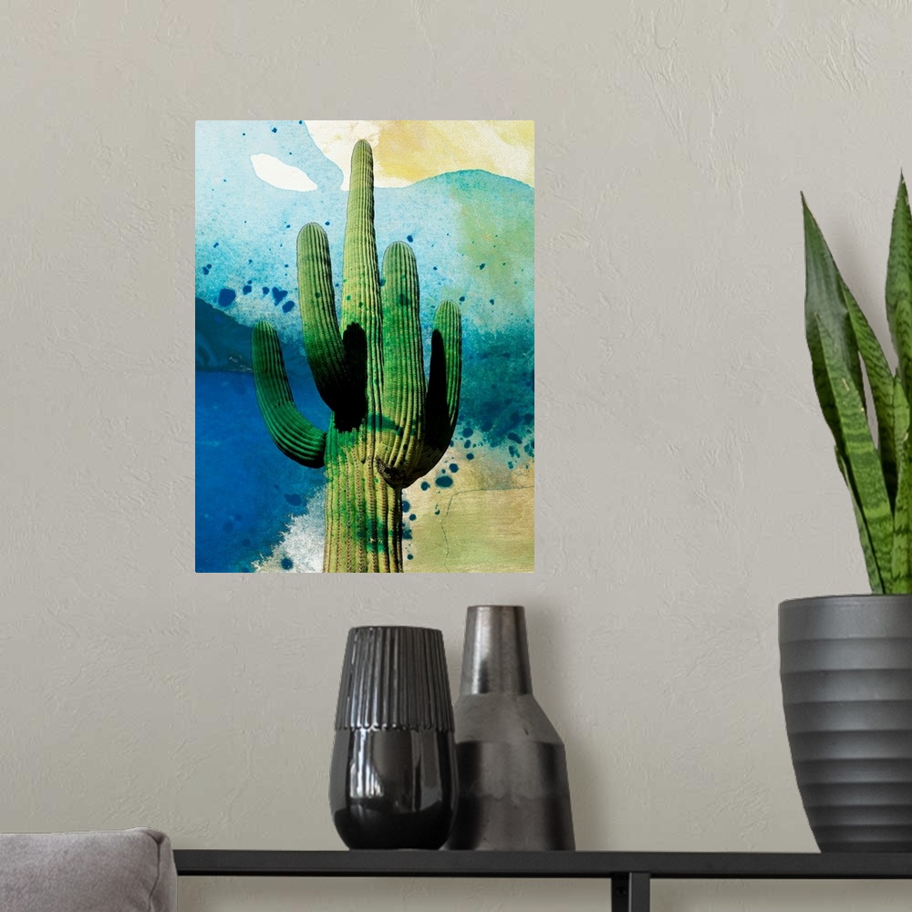 A modern room featuring Cactus Abstract